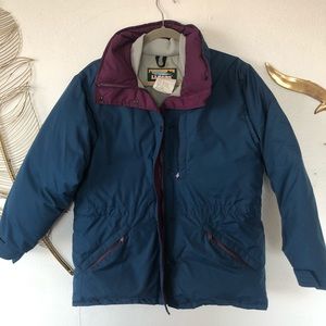 L.L. Bean Blue and Purple Puffer Jacket